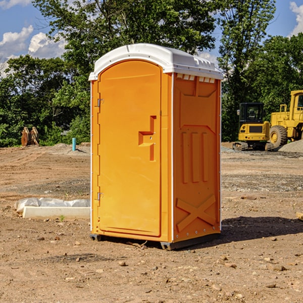 are there any restrictions on what items can be disposed of in the portable restrooms in Enon